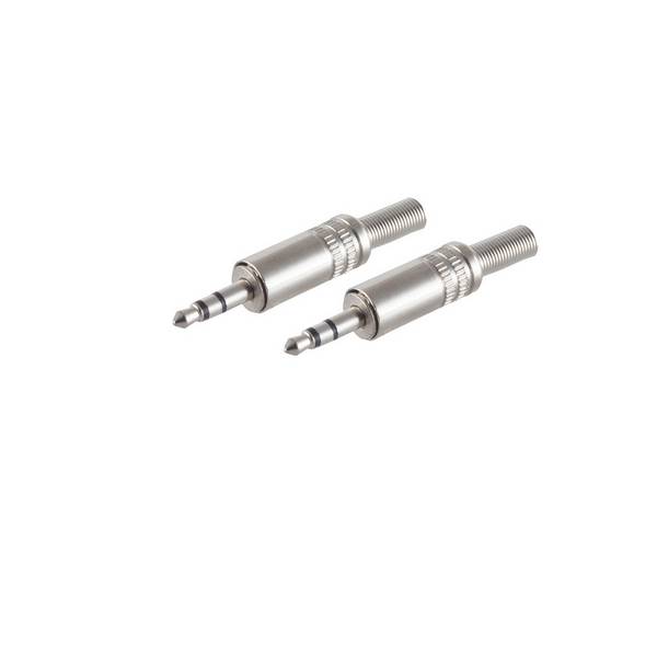 Klinkenstecker Stereo 3,5mm Metall Audio Stecker 3-polig Lötfahnen 2 Stück