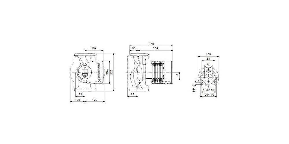 Grundfos Grundf Heizungsumwälzpumpe MAGNA3 F Fl 230 V PN 6/10 T-1