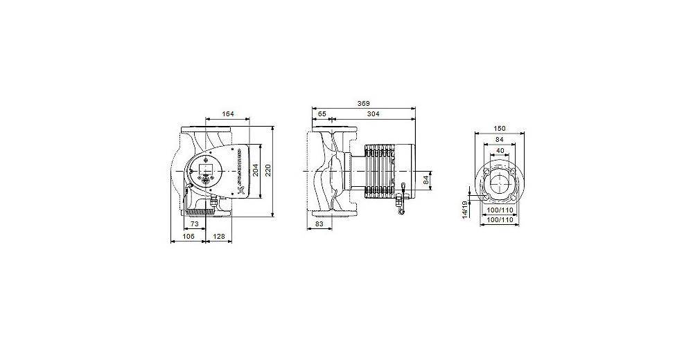 Grundfos Grundf Heizungsumwälzpumpe MAGNA3 F Fl 230 V PN 6/10 T-2