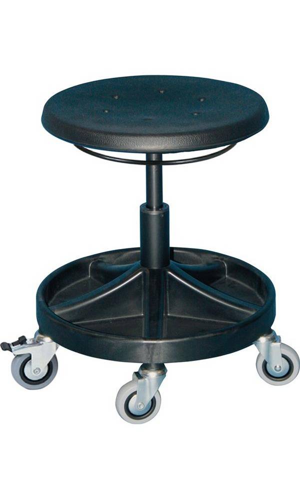 Drehhocker m.Rl.PU-Schaum schwarz Sitz-H.400-530mm LOTZ