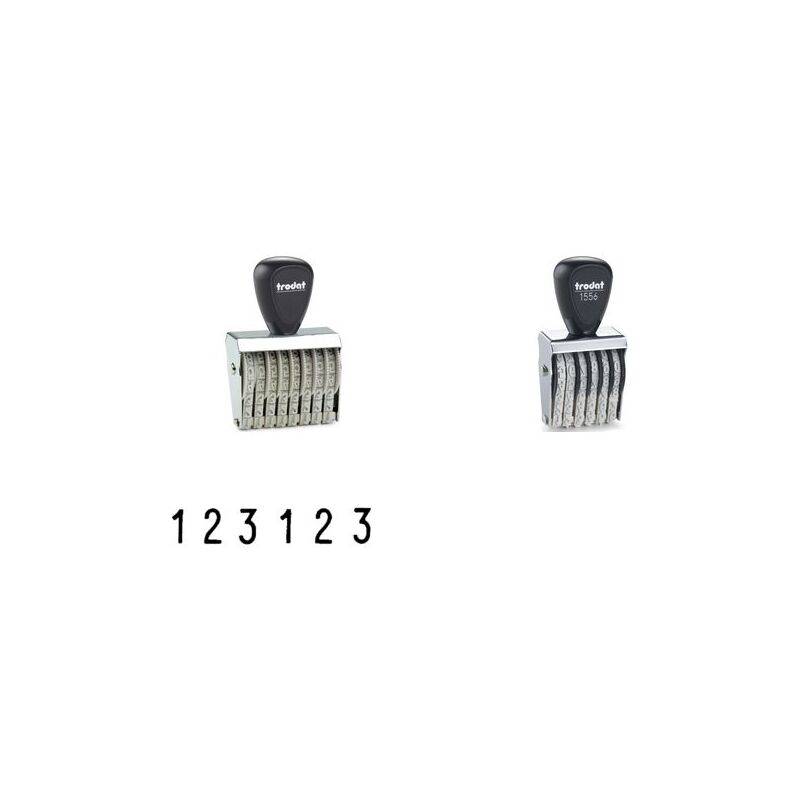 trodat Ziffernstempel, 6-stellig, Abdruckmaße: 9 x 41 mm