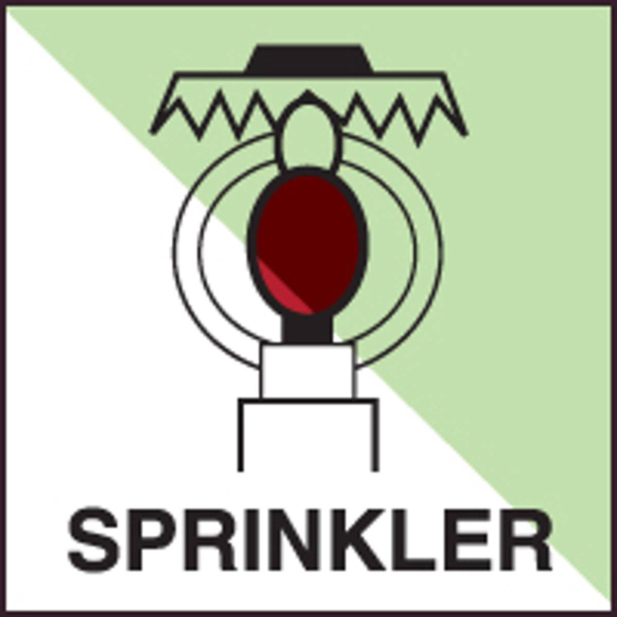 Brady; IMO PIC IMO145; B-7570; Sprinkler - IMO; Langnachleuchtender Polypropylen, Klasse B ; Schwarz & Rot auf-0