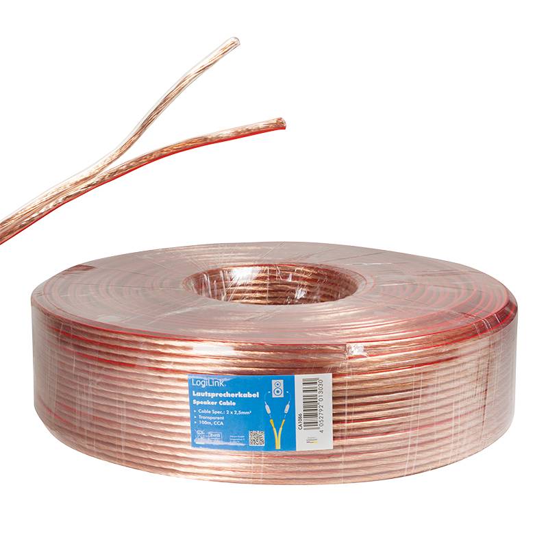 LogiLink Lautsprecherkabel, 2x 2,5 mm², 100m-3