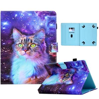 Kunstleder Tablet Cover Tasche Katze für Lenovo Tab M7 Hülle Case Etui Zubehör