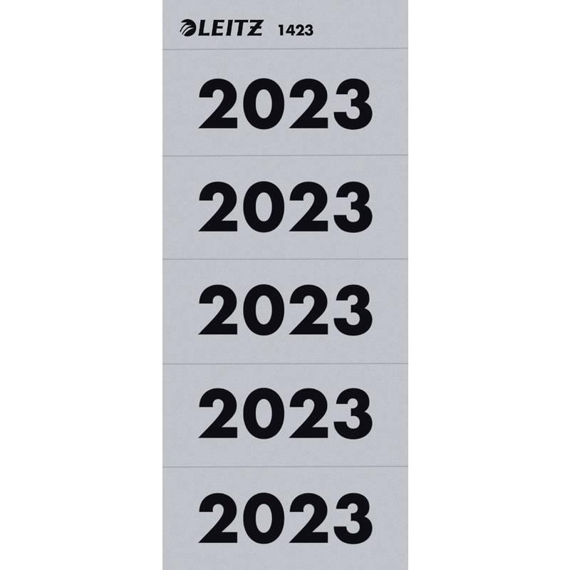 LEITZ Ordner-Inhaltsschild "Jahreszahl 2023", grau-0