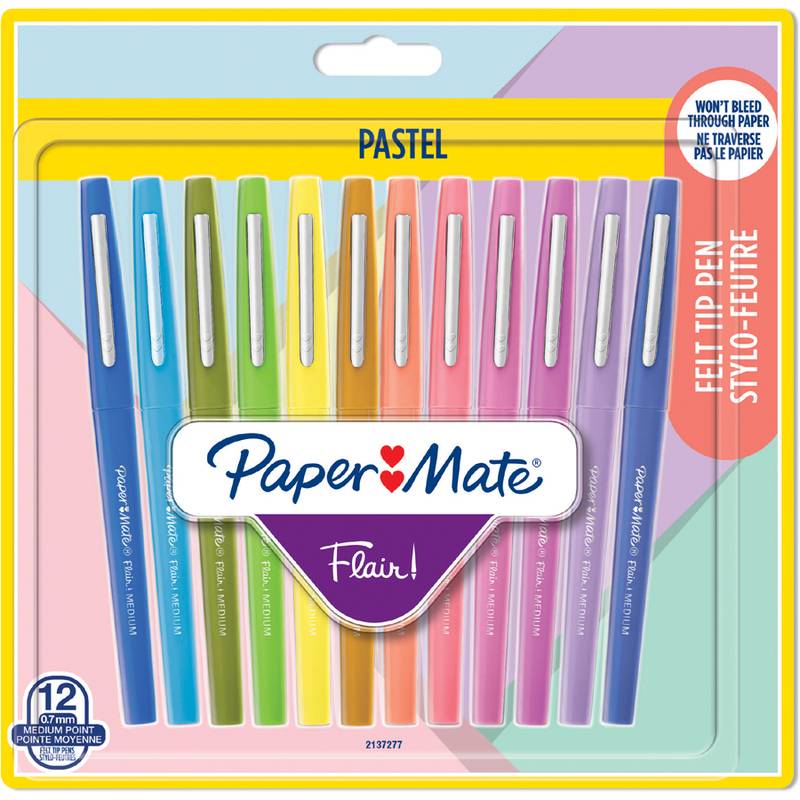 Paper:Mate Faserschreiber Flair PASTELL, 12er Blister-0