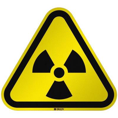 Brady, W/W003/NT/RFL-TRI310-1, ISO Sicherheitsschild - Warnung vor radioaktiven Stoffen oder ionisierenden Strahlen, Lam