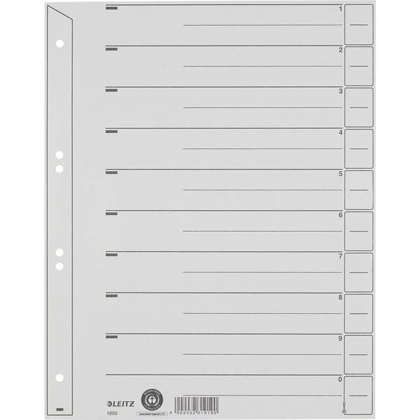 Trennblatt DIN A4 grau 25 St./Pack. - Artikel: 121070480