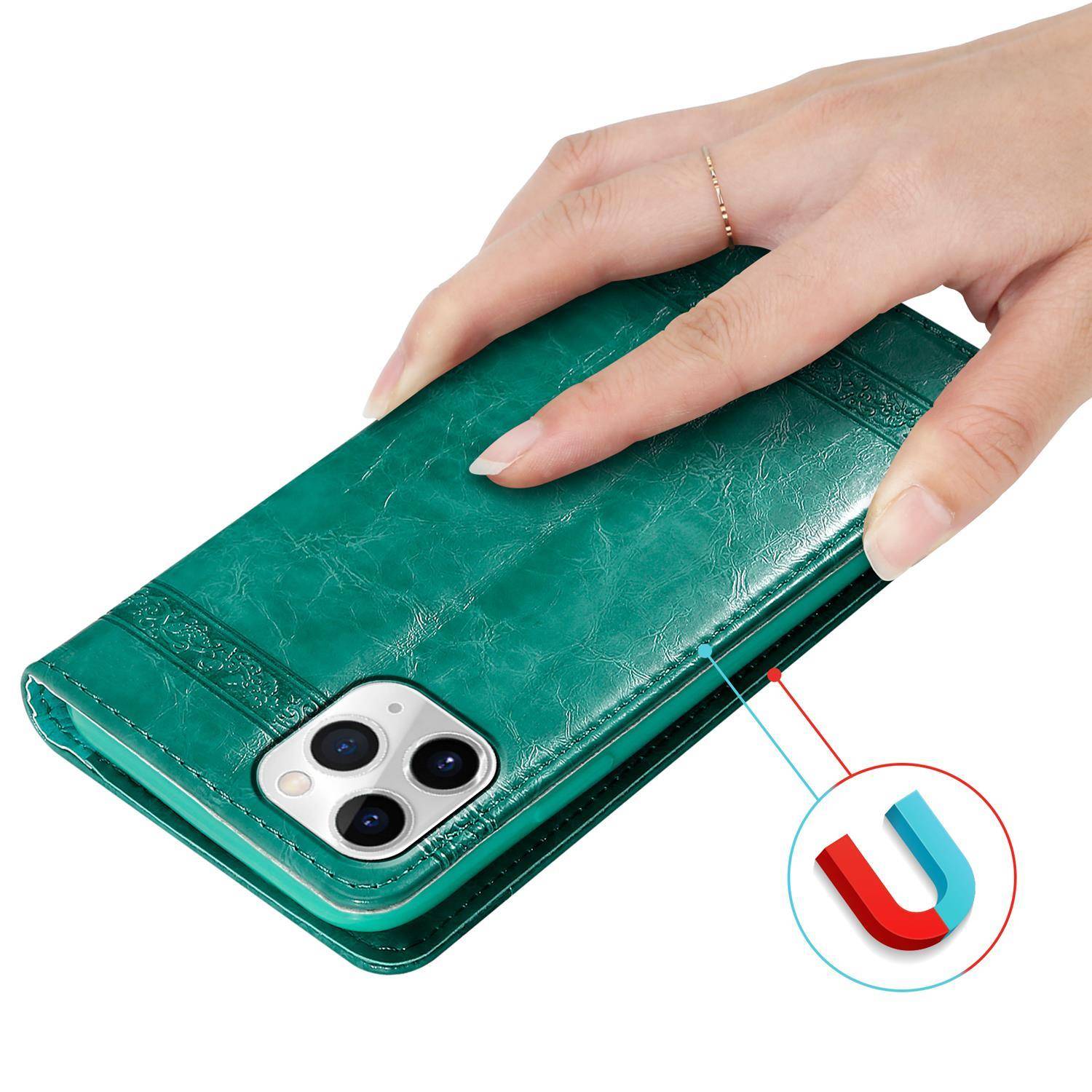 Cadorabo Hülle für Apple iPhone 11 PRO MAX Schutzhülle in Türkis Handyhülle Etui Cover Case Standfunktion-2