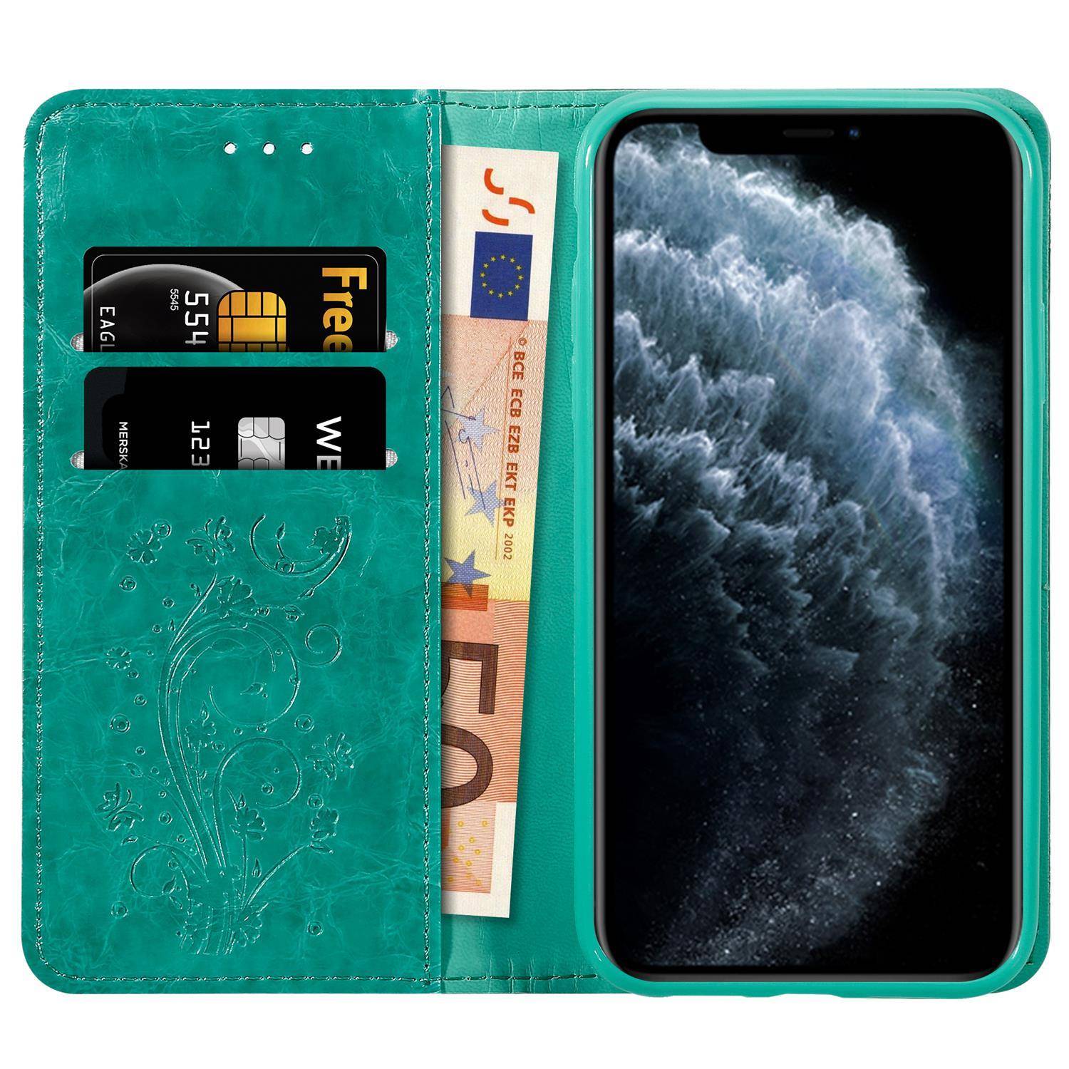 Cadorabo Hülle für Apple iPhone 11 PRO MAX Schutzhülle in Türkis Handyhülle Etui Cover Case Standfunktion-3
