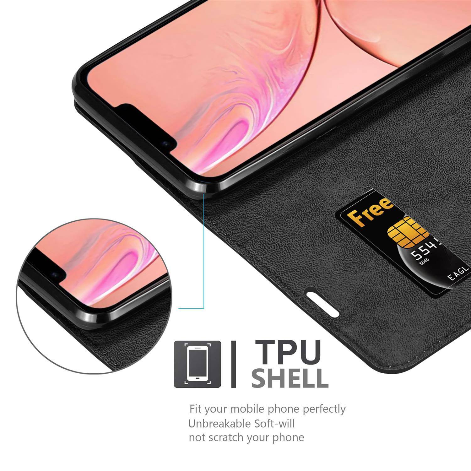 Cadorabo Hülle für Apple iPhone 13 Schutz Hülle in Schwarz Handyhülle Etui Case Cover Magnetverschluss-2