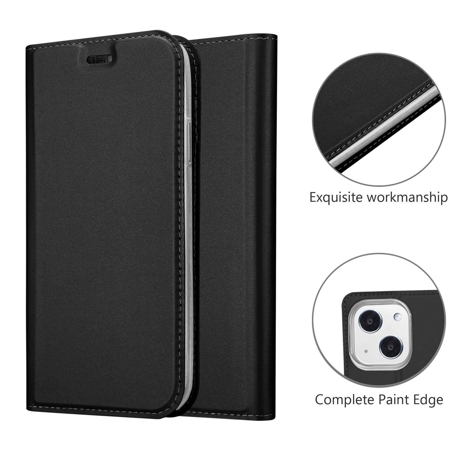 Cadorabo Handyhülle für Apple iPhone 13 Schutz Hülle in Schwarz Cover Etui Book Case Booklet-1