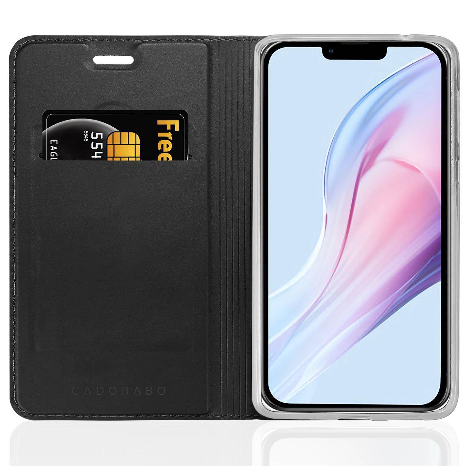 Cadorabo Handyhülle für Apple iPhone 13 Schutz Hülle in Schwarz Cover Etui Book Case Booklet-0