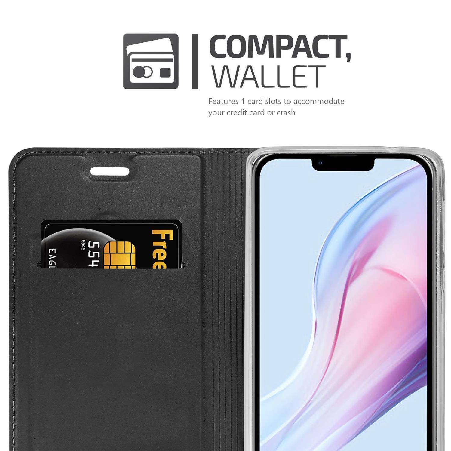 Cadorabo Handyhülle für Apple iPhone 13 Schutz Hülle in Schwarz Cover Etui Book Case Booklet-2