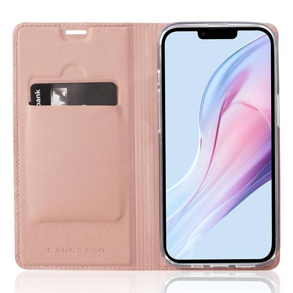 Cadorabo Handyhülle für Apple iPhone 13 PRO MAX Schutz Hülle in Rosa Cover Etui Book Case Booklet