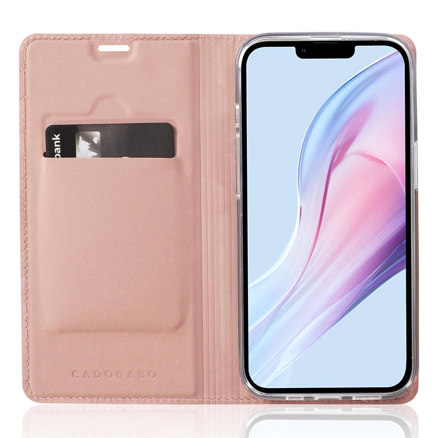 Cadorabo Handyhülle für Apple iPhone 13 PRO MAX Schutz Hülle in Rosa Cover Etui Book Case Booklet-0