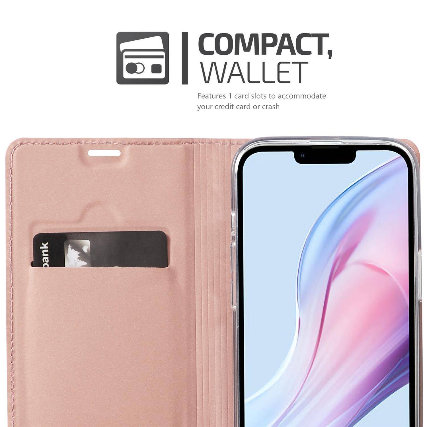 Cadorabo Handyhülle für Apple iPhone 13 PRO MAX Schutz Hülle in Rosa Cover Etui Book Case Booklet-1