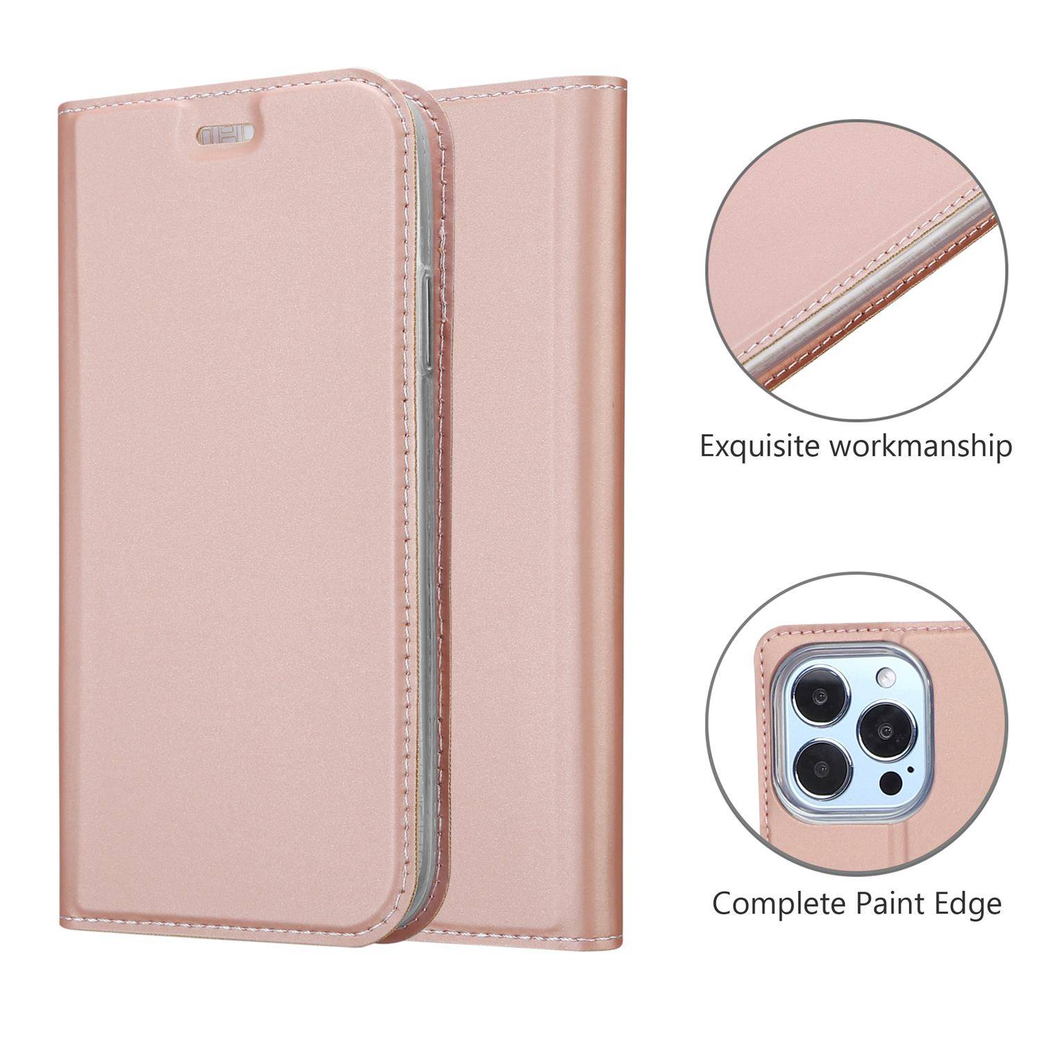 Cadorabo Handyhülle für Apple iPhone 13 PRO MAX Schutz Hülle in Rosa Cover Etui Book Case Booklet-2