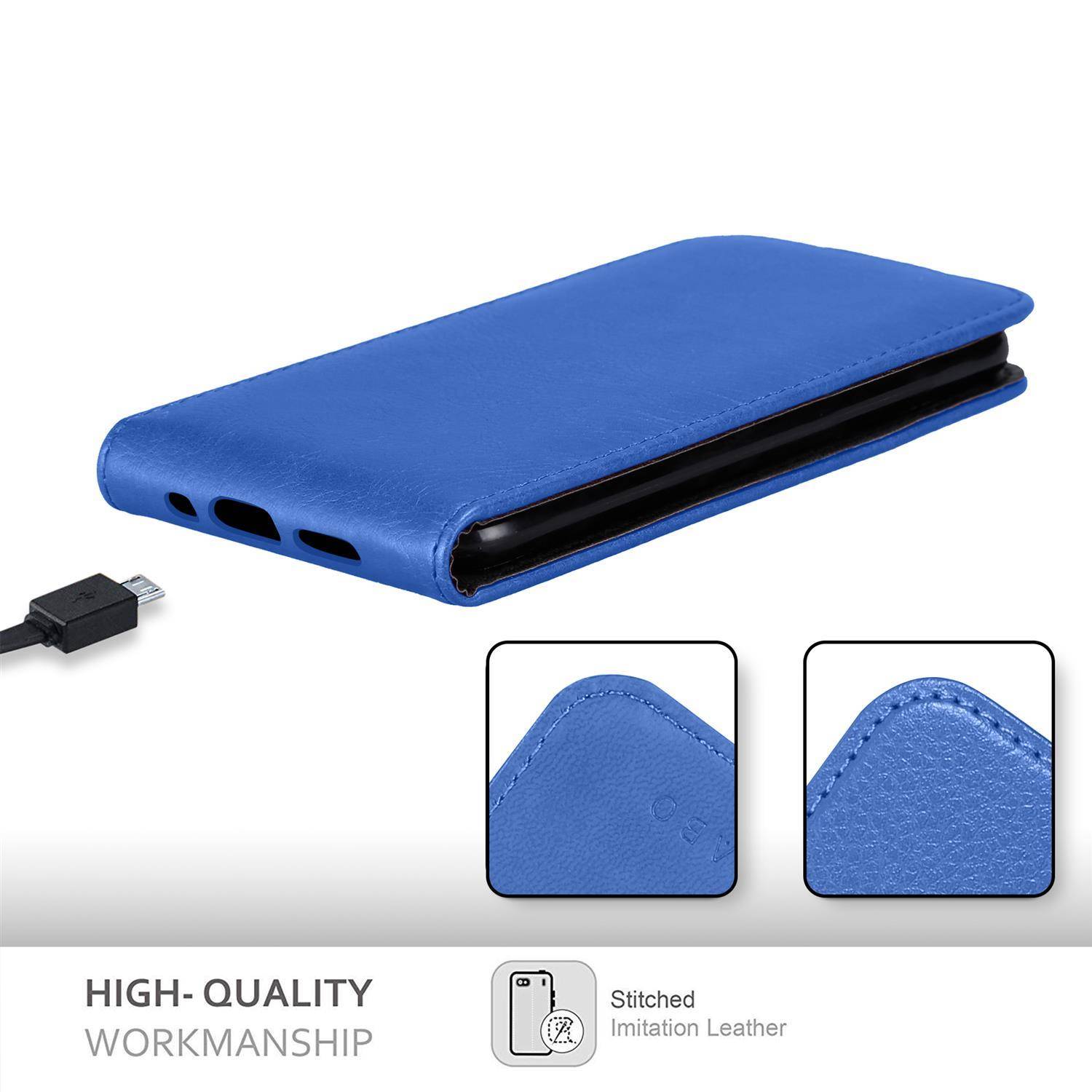 Cadorabo Hülle für Apple iPhone 13 Schutzhülle in Blau Flip Handyhülle Case Cover Etui Kunstleder-2