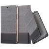 Cadorabo Hülle für Apple iPhone 13 PRO MAX Schutzhülle in Grau Handy Hülle Etui Book Case Cover