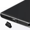 Cadorabo Schutzkappe für USB C in Schwarz Staub Schutz Stecker Stöpsel Staubdicht