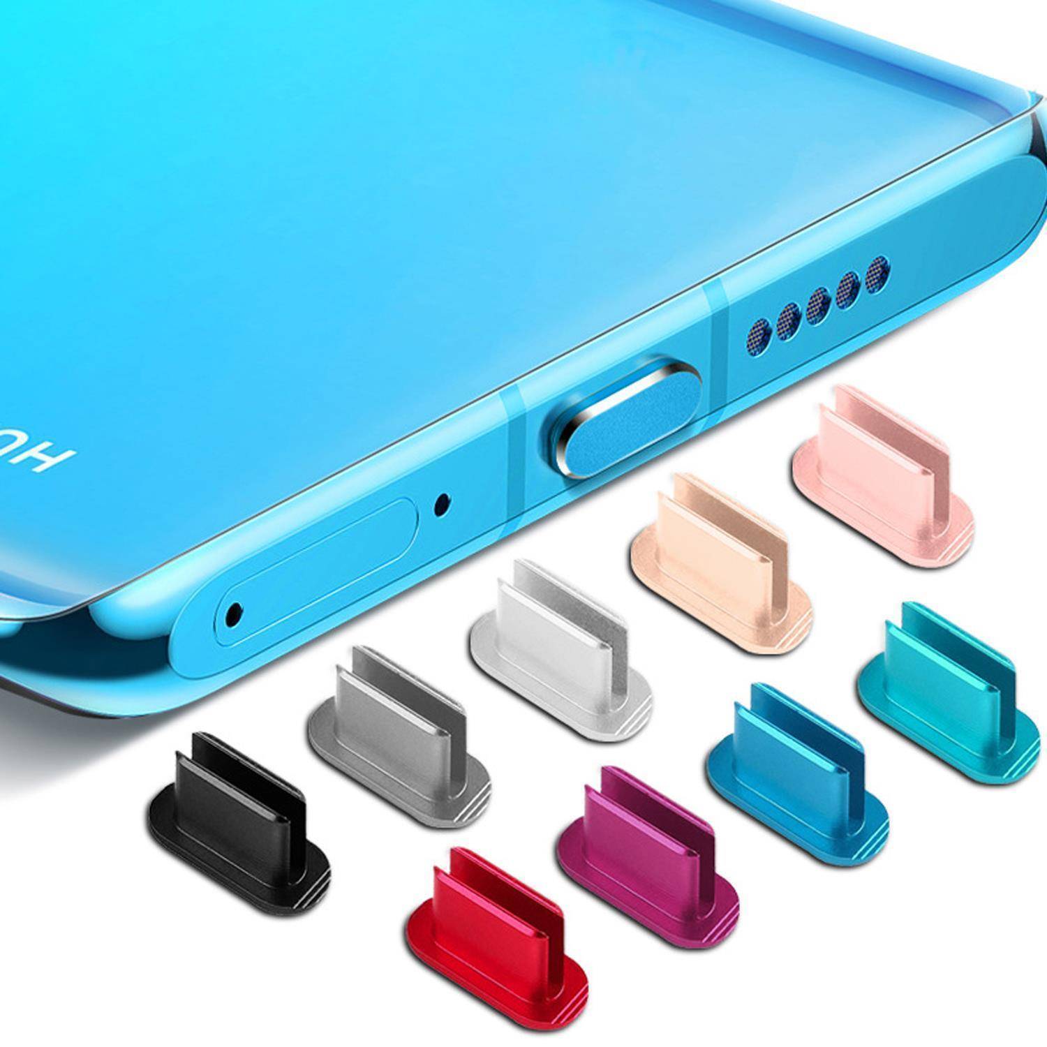 Cadorabo Schutzkappe für USB C in Schwarz Staub Schutz Stecker Stöpsel Staubdicht-2
