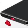 Cadorabo Schutzkappe für USB C in Rot Staub Schutz Stecker Stöpsel Staubdicht