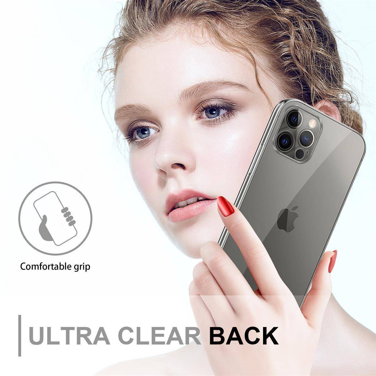 Cadorabo Schutzhülle für Apple iPhone 13 Hülle in Transparent 360° Etui Full Body Handyhülle Cover Case-3
