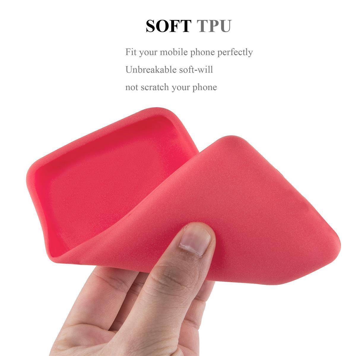 Cadorabo Hülle für Apple iPhone 13 Schutzhülle in Rot Handyhülle TPU Silikon Etui Case Cover-3