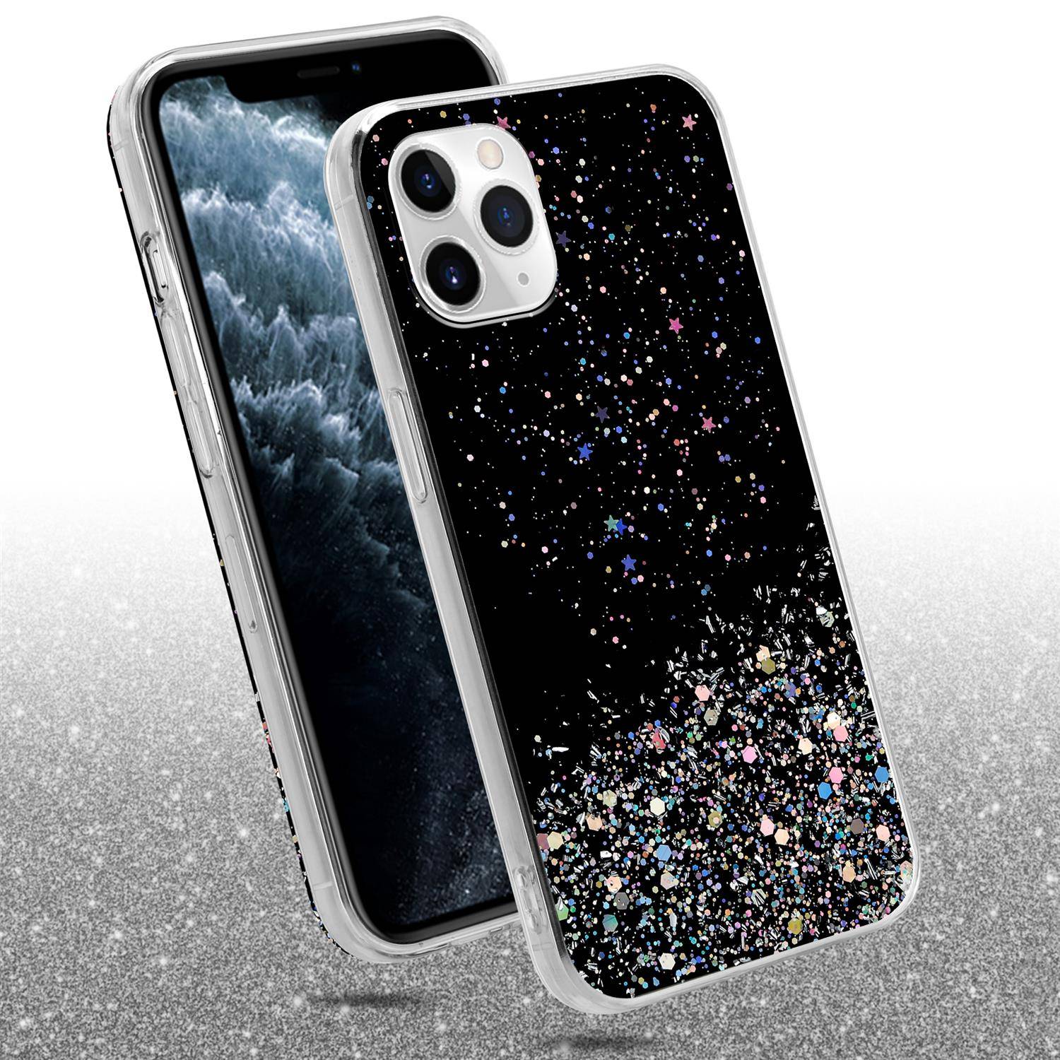 Cadorabo Hülle für Apple iPhone 11 Schutz Hülle in Schwarz Handyhülle TPU Etui Glitter Cover Case Glitzer-2
