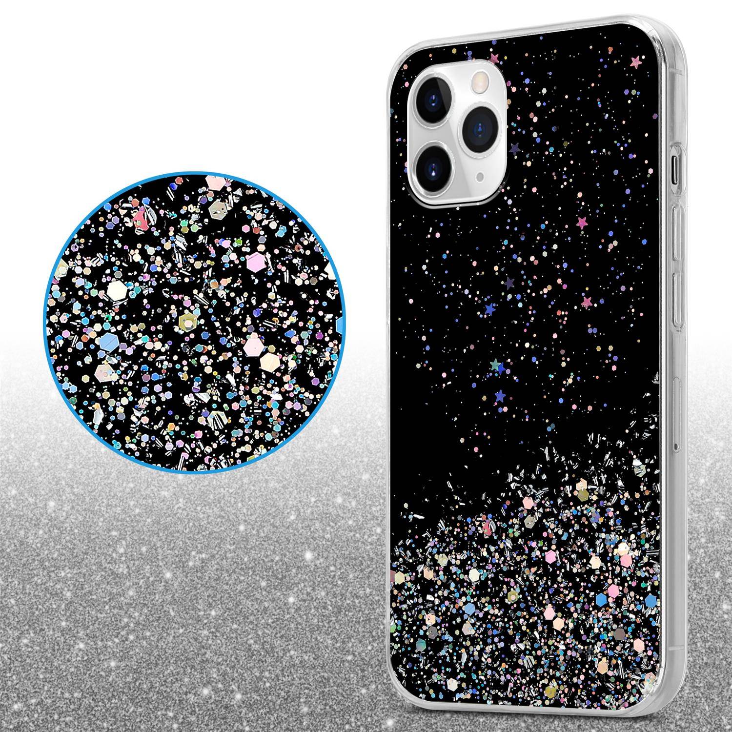 Cadorabo Hülle für Apple iPhone 11 Schutz Hülle in Schwarz Handyhülle TPU Etui Glitter Cover Case Glitzer-4