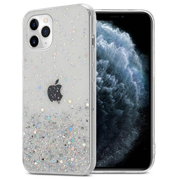 Cadorabo Hülle für Apple iPhone 11 Schutz Hülle in Transparent Handyhülle TPU Etui Glitter Cover Case Glitzer