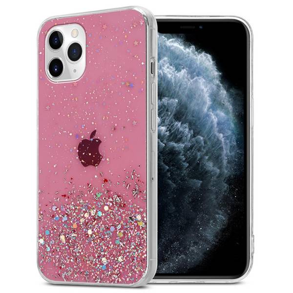 Cadorabo Hülle für Apple iPhone 11 Schutz Hülle in Rosa Handyhülle TPU Etui Glitter Cover Case Glitzer