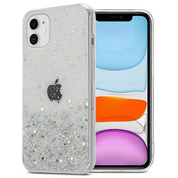 Cadorabo Hülle für Apple iPhone 11 PRO Schutz Hülle in Transparent Handyhülle TPU Etui Glitter Cover Case Glitzer