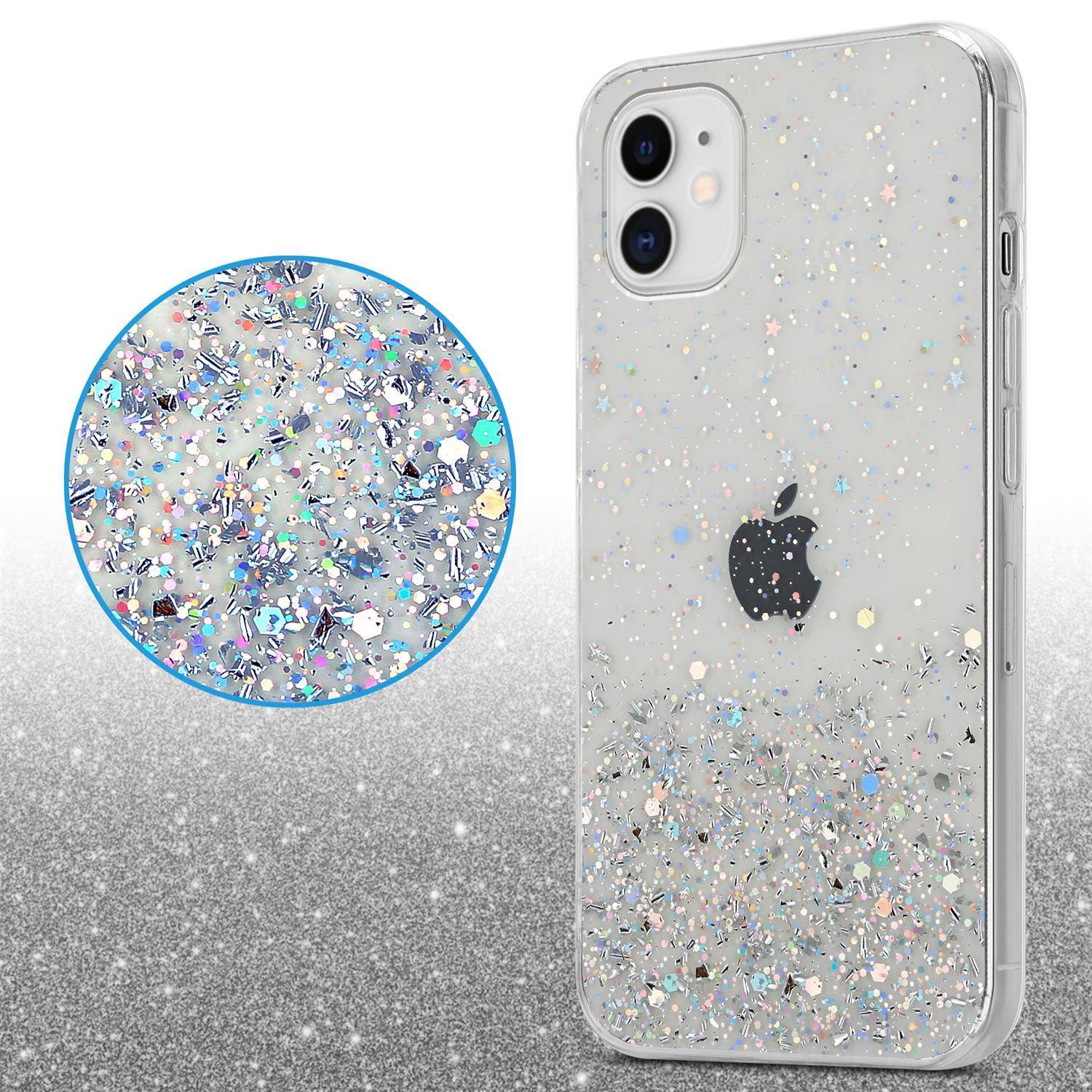 Cadorabo Hülle für Apple iPhone 11 PRO MAX Schutz Hülle in Transparent Handyhülle TPU Etui Glitter Cover Case Glitzer-3