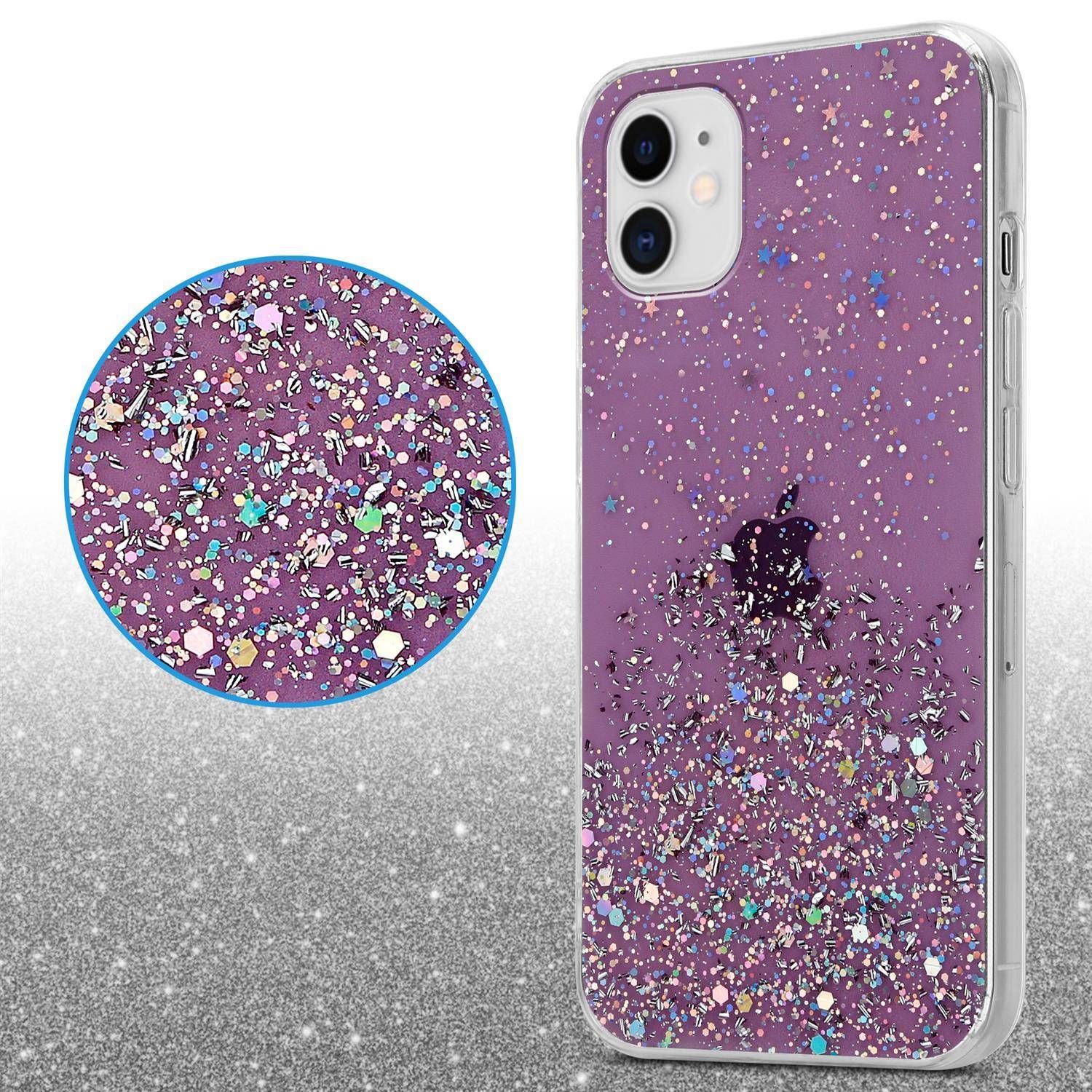 Cadorabo Hülle für Apple iPhone 11 PRO MAX Schutz Hülle in Lila Handyhülle TPU Etui Glitter Cover Case Glitzer-3