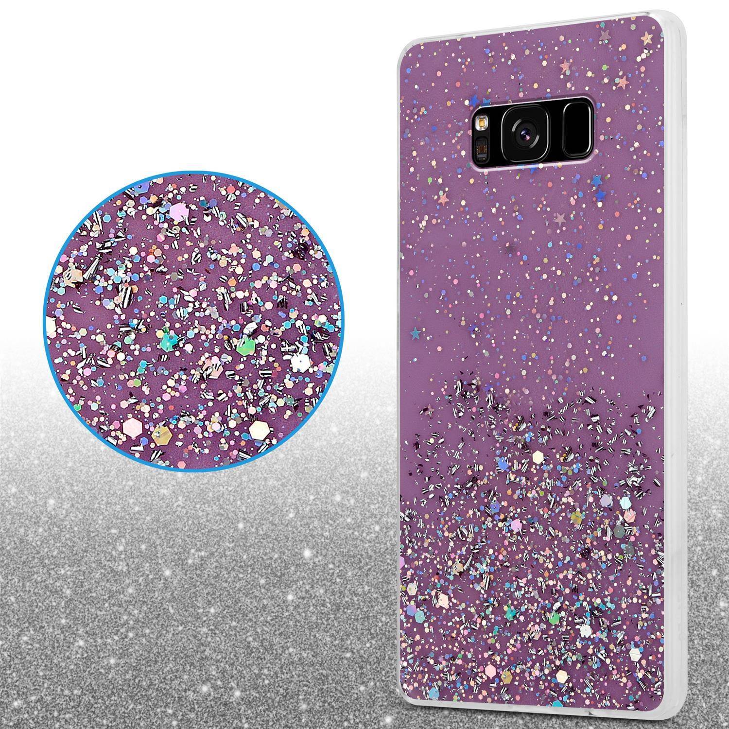 Cadorabo Hülle für Samsung Galaxy S8 Schutz Hülle in Lila Handyhülle TPU Etui Glitter Cover Case Glitzer-4