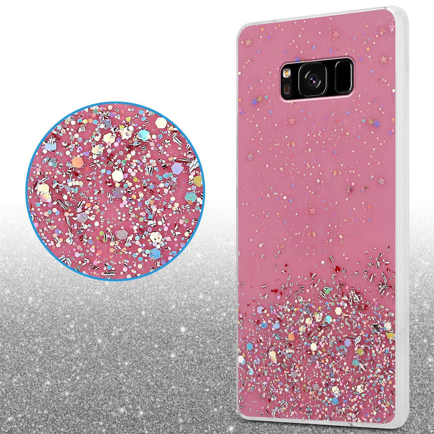Cadorabo Hülle für Samsung Galaxy S8 Schutz Hülle in Rosa Handyhülle TPU Etui Glitter Cover Case Glitzer-4