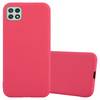 Cadorabo Hülle für Samsung Galaxy A22 5G Schutzhülle in Rot Handyhülle TPU Silikon Etui Case Cover