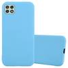 Cadorabo Hülle für Samsung Galaxy A22 5G Schutzhülle in Blau Handyhülle TPU Silikon Etui Case Cover
