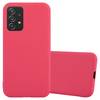 Cadorabo Hülle für Samsung Galaxy A52 (4G / 5G) / A52s Schutzhülle in Rot Handyhülle TPU Silikon Etui Case Cover