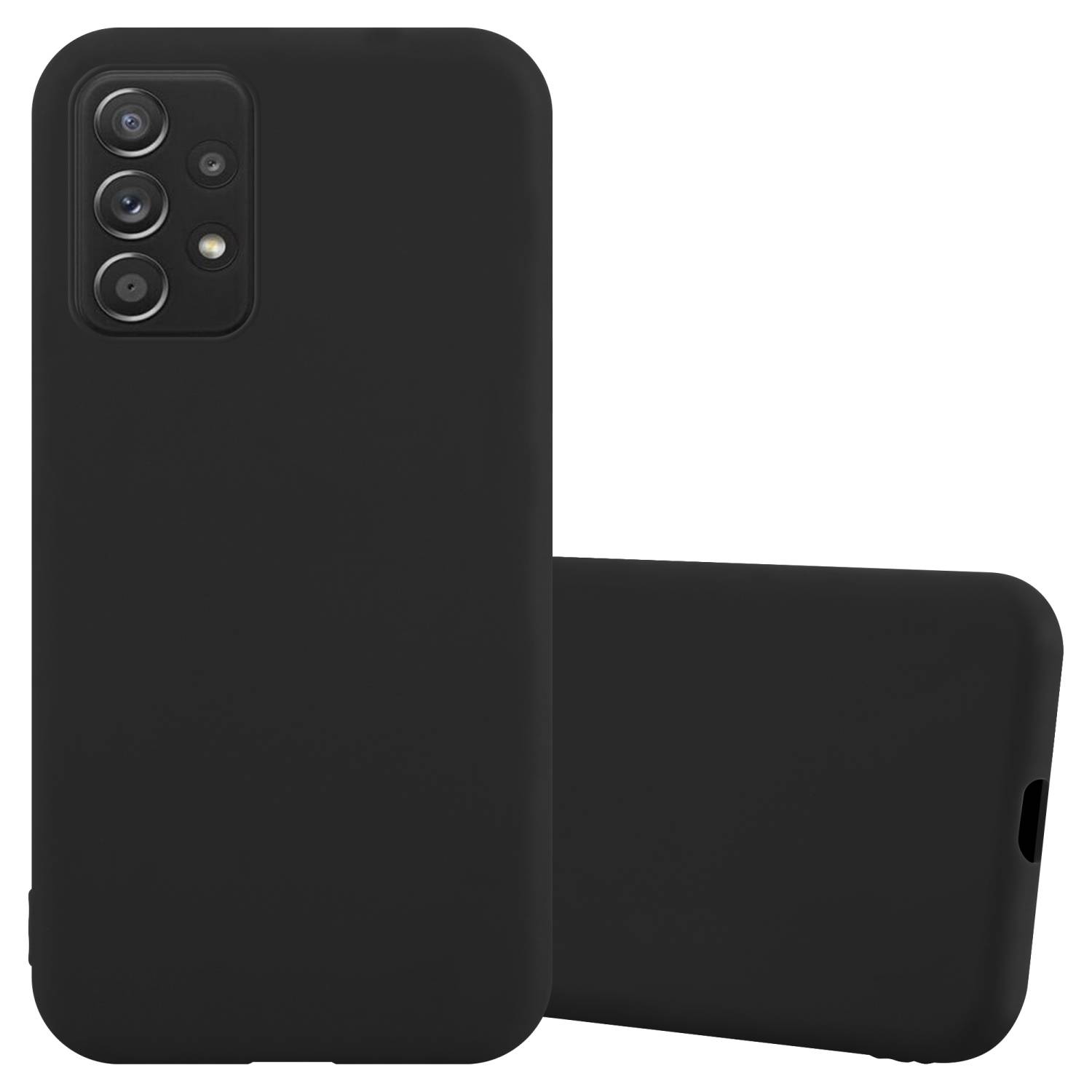 Cadorabo Hülle für Samsung Galaxy A52 (4G / 5G) / A52s Schutzhülle in Schwarz Handyhülle TPU Silikon Etui Case Cover-0