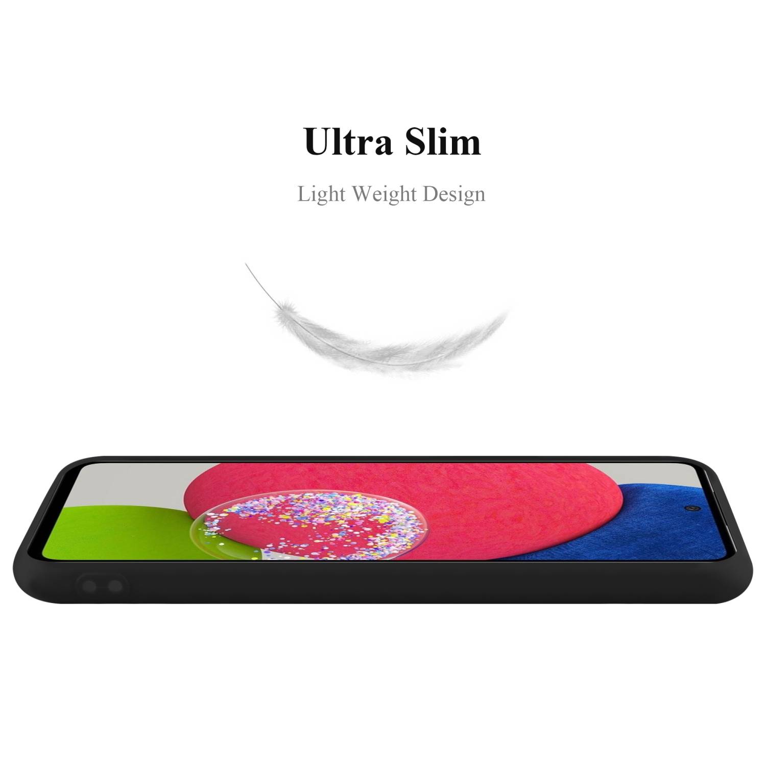 Cadorabo Hülle für Samsung Galaxy A52 (4G / 5G) / A52s Schutzhülle in Schwarz Handyhülle TPU Silikon Etui Case Cover-2