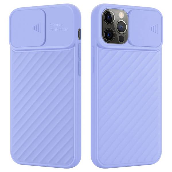 Cadorabo Hülle für Apple iPhone 13 PRO Schutzhülle in Lila TPU Cover Etui Kameraschutz