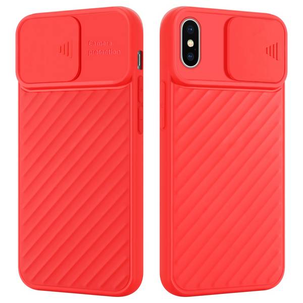 Cadorabo Hülle für Apple iPhone XR Schutzhülle in Rot TPU Cover Etui Kameraschutz