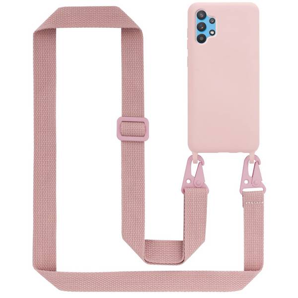 Cadorabo Schutzhülle für Samsung Galaxy A52 (4G / 5G) / A52s Hülle in Rosa Handykette Etui längenverstellbar Kordel Band