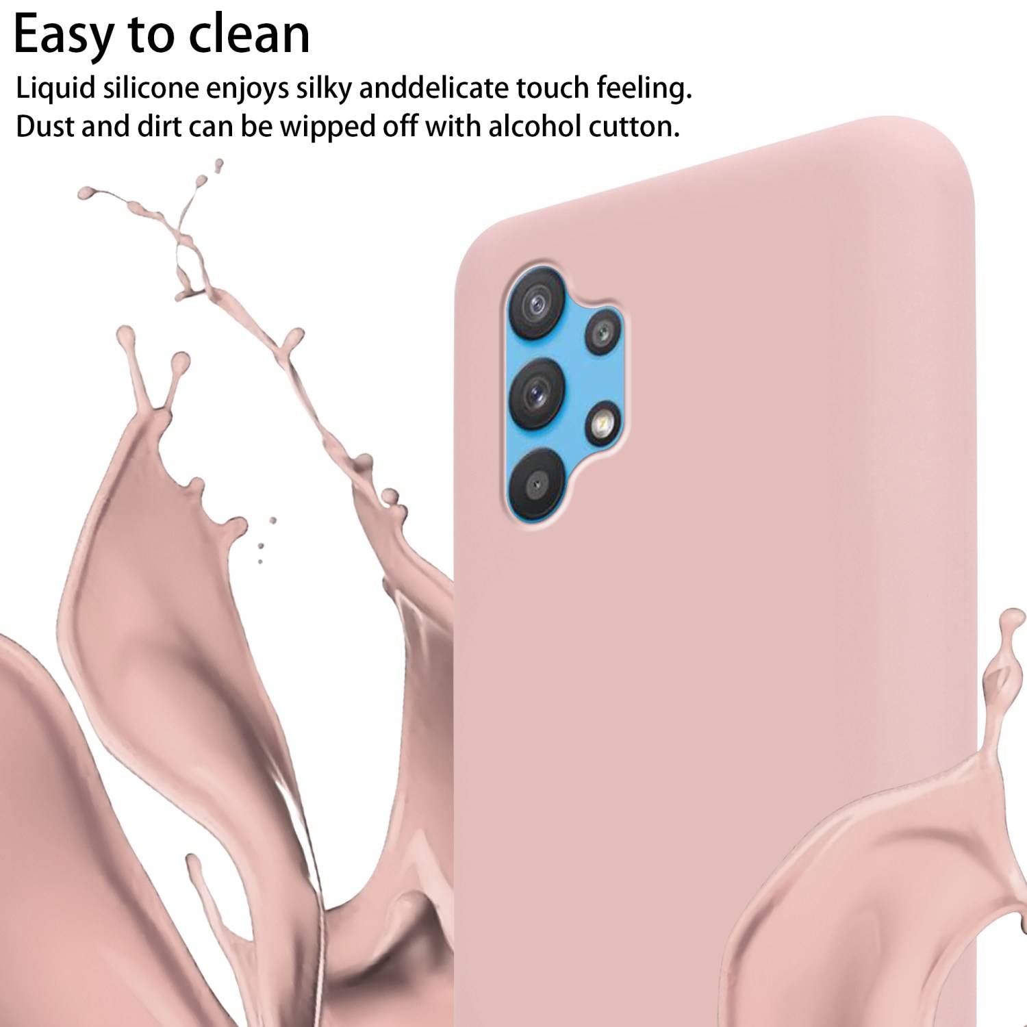 Cadorabo Schutzhülle für Samsung Galaxy A52 (4G / 5G) / A52s Hülle in Rosa Handykette Etui längenverstellbar Kordel Band-1