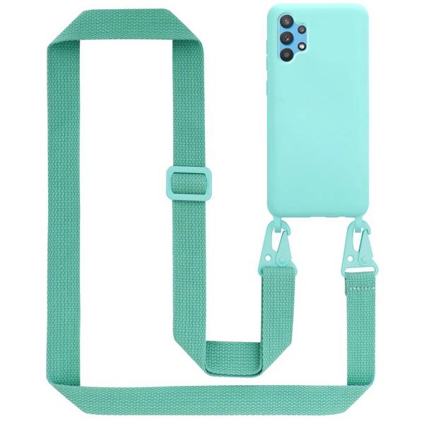 Cadorabo Schutzhülle für Samsung Galaxy A52 (4G / 5G) / A52s Hülle in Türkis Handykette Etui längenverstellbar Kordel