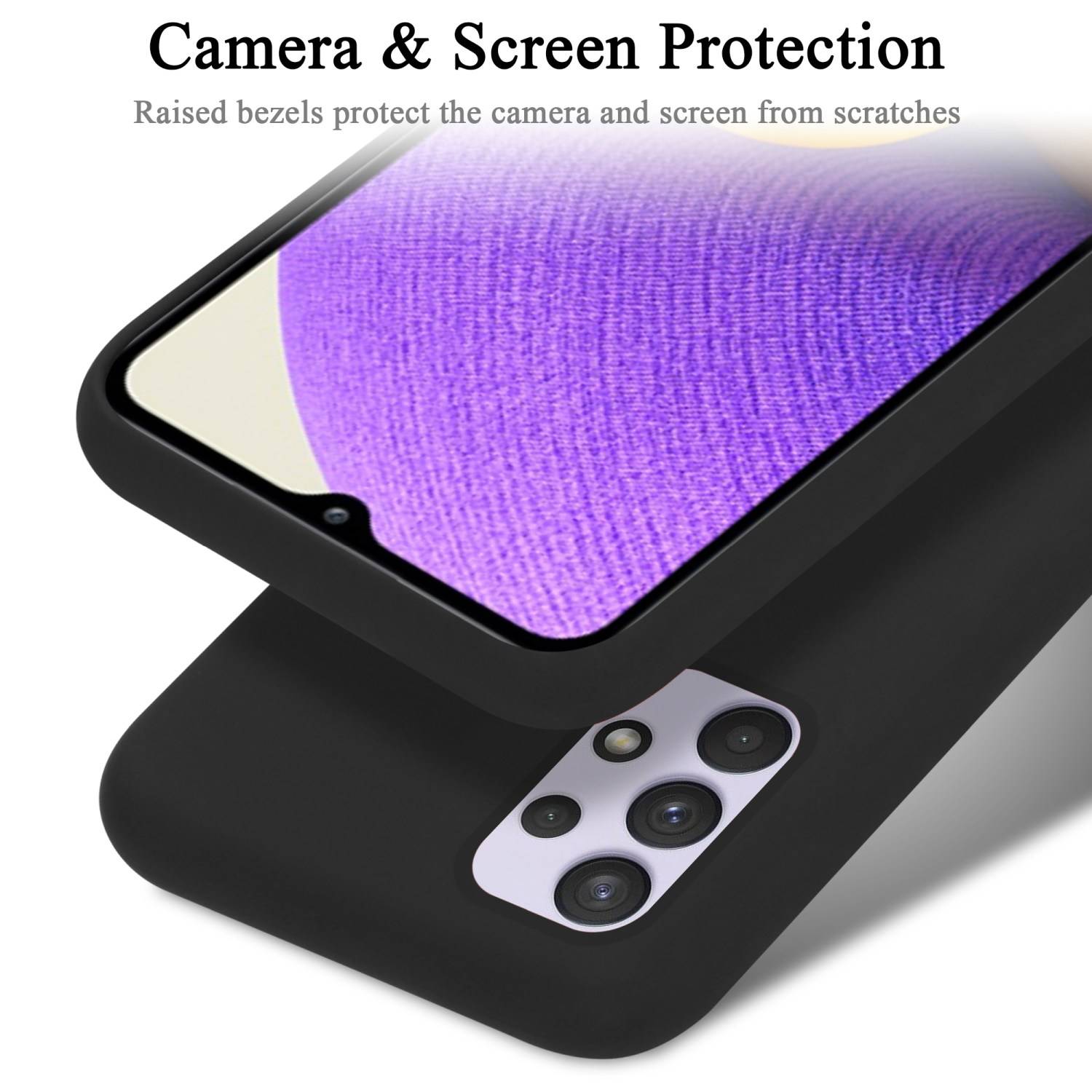 Cadorabo Schutzhülle für Samsung Galaxy A33 5G Hülle in Schwarz Handyhülle Case Cover TPU Etui-3