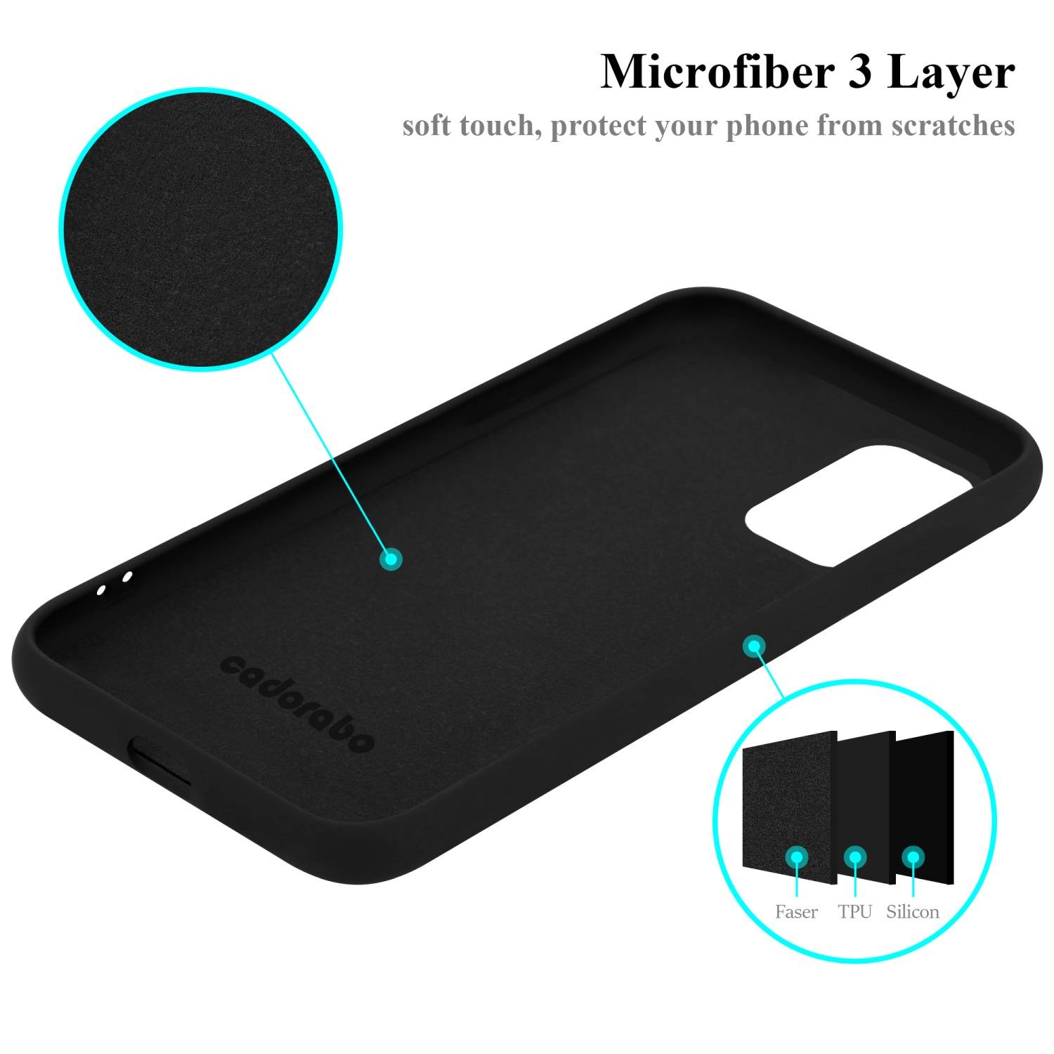 Cadorabo Schutzhülle für Samsung Galaxy A33 5G Hülle in Schwarz Handyhülle Case Cover TPU Etui-4
